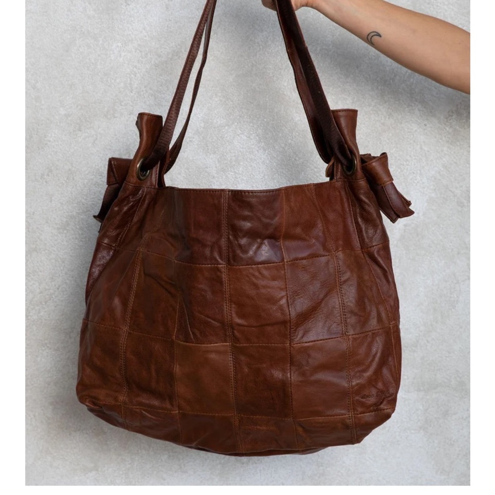 Lovestitch Luna Leather Patchwork Bag Euc - image 2